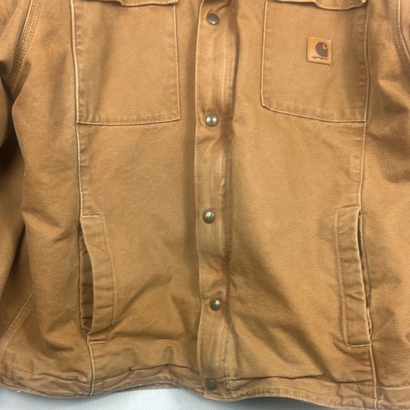 Carhartt Men’s XL Canvas Utility Barn Coat Corduroy Collar Heavyweight Canvas - Picture 3 of 13